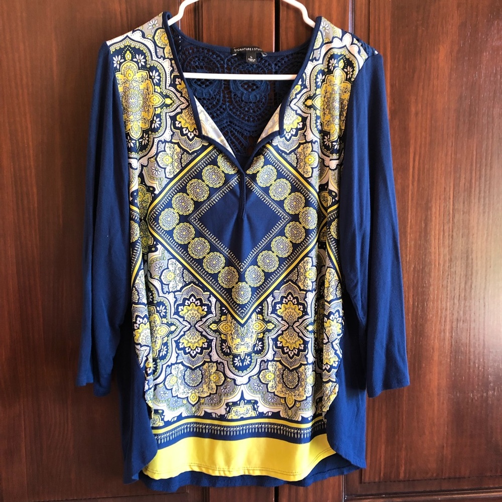 Signature Studio blue yellow/white